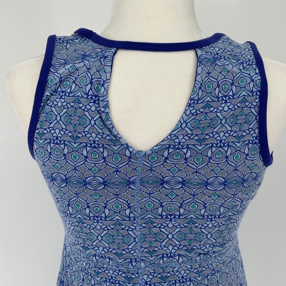 Marmot Larissa Women Blue Geometric Print Sleeveless V Neck Casual Dress Size S - Picture 5 of 7